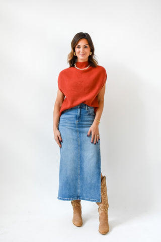 Mock It Up Sleeveless Sweater