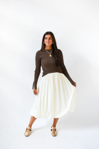 Knit Me A Latte Midi Dress