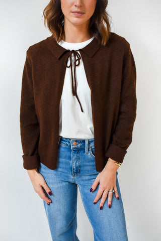 Choco Charm Open Tie Cardigan