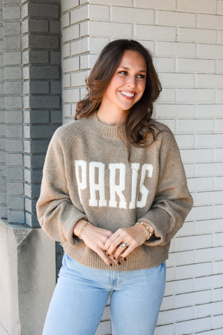 Paris Please Graphic Sweater