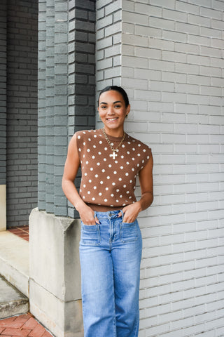 Spot The Style Polka Dot Sweater Vest