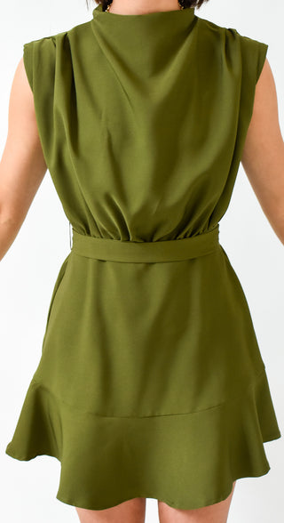 Cowl Me Maybe Tie Waist Dress