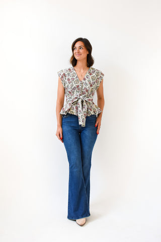 Petal Peplum Floral Top