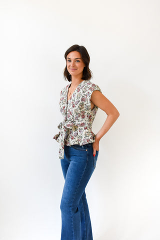 Petal Peplum Floral Top