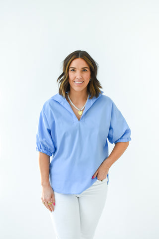Sky's The Limit Stand Collar Top