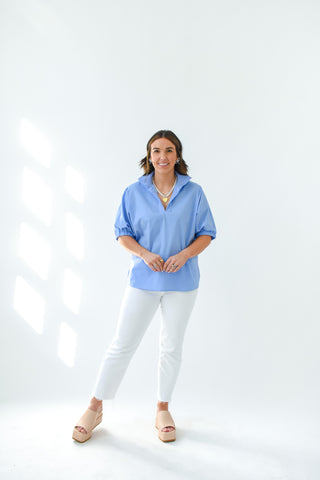 Sky's The Limit Stand Collar Top