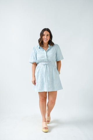 Blue Skies Textured Dress