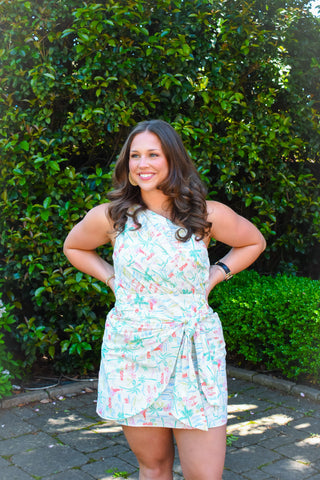 Shoreline Chic One Shoulder Dress
