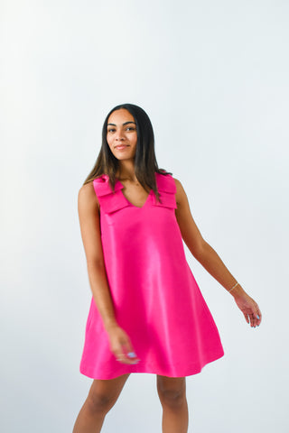 Alani Bow Trapeze Mini Dress