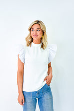 Load image into Gallery viewer, The White Of Fashion Ruffle Sleeve Top
