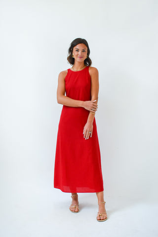 Drop Red Gorgeous Midi Dress