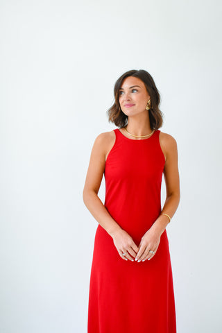 Drop Red Gorgeous Midi Dress