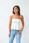 Ellie Strapless Knit Peplum Top