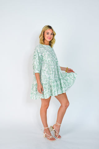 Tier Today Floral Mini Dress