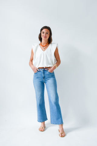 Karlie Poplin Bubble Top