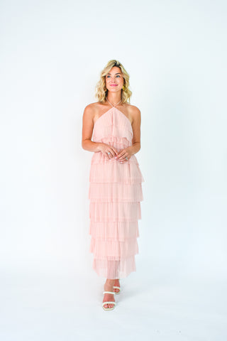 Sweet Sophistication Halter Maxi Dress