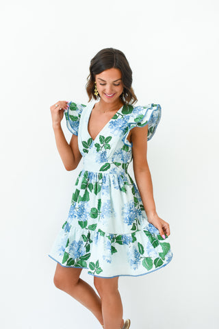Hydrangea Happy Floral Dress