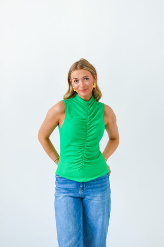 Green Scene Ribbed Top
