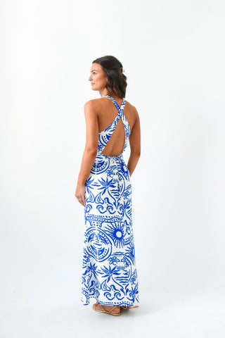 Coastal Calling Cross Back Maxi Dress