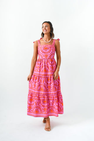Paradise Found Tropical Maxi Dress