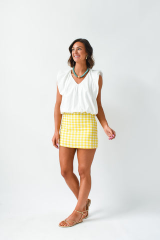 Sunshine Check Plaid Skort