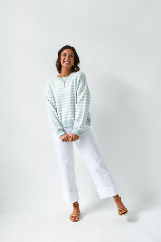 Simply Striped Crewneck Sweater