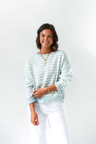Simply Striped Crewneck Sweater