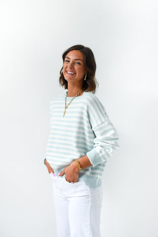 Simply Striped Crewneck Sweater