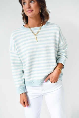 Simply Striped Crewneck Sweater