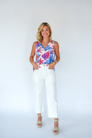 Reese Santorini Print Top