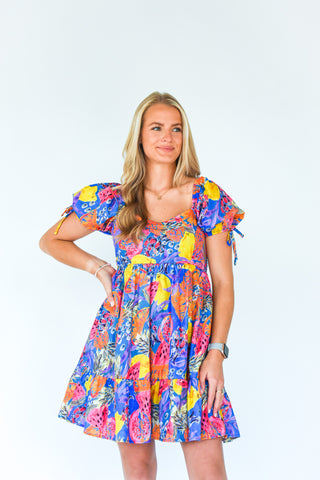 Fruit And Frill Printed Dress