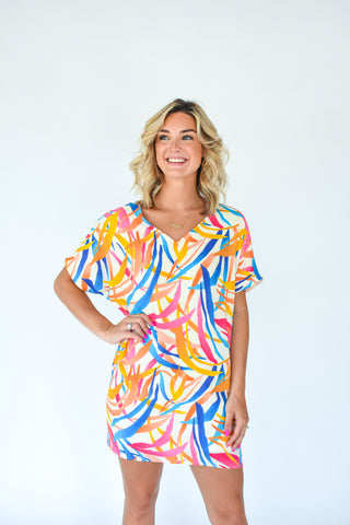 River Printed Shift Dress
