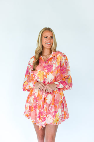 Floral And Ferocious Tie Waist Dress