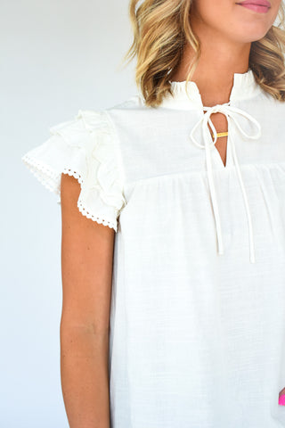 Ruffle Ready Lace Detailed Top