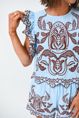 Carolina Coast Embroidered Set