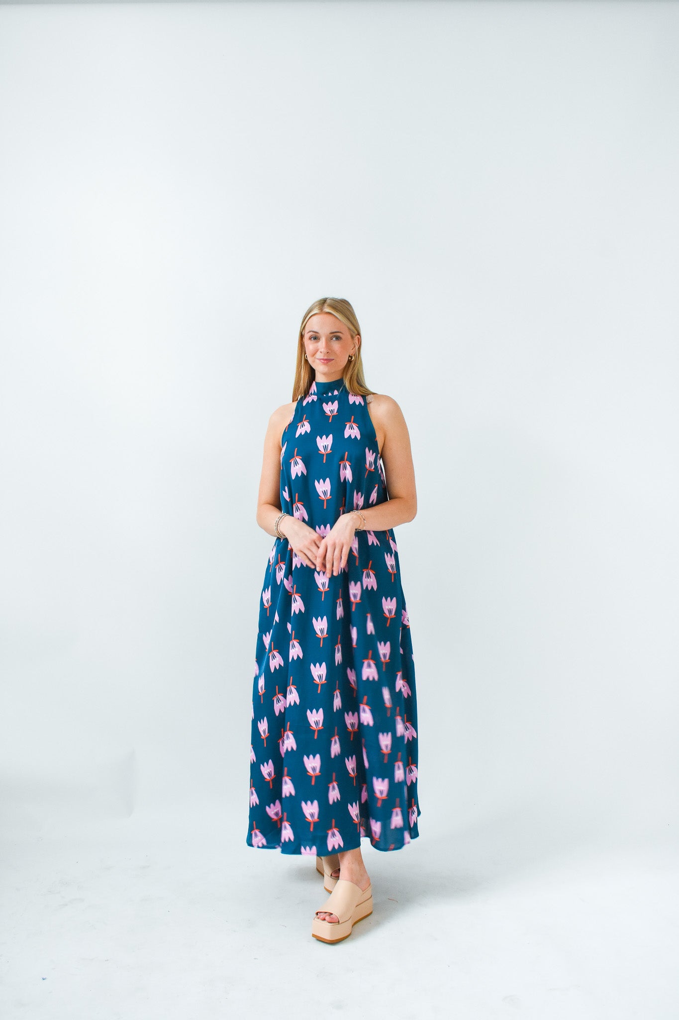 Karlie Poppy Halter Maxi Dress Maren + Main Boutique Karlie Poppy Halter Maxi Dress Maren + Main Boutique