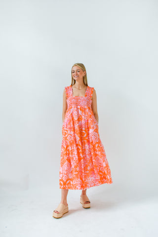 Smocktail Hour Tiered Midi Dress