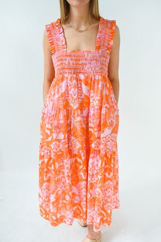 Smocktail Hour Tiered Midi Dress