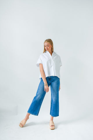 Karlie Poplin Collared Top