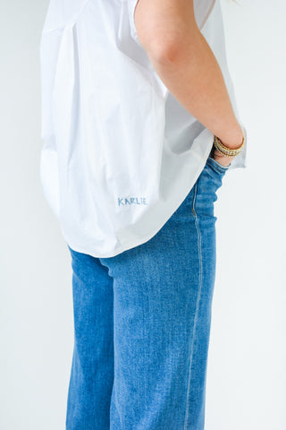 Karlie Poplin Collared Top
