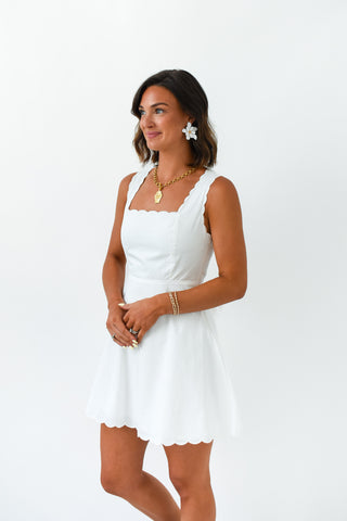 Clean Slate Cutie Scalloped Dress
