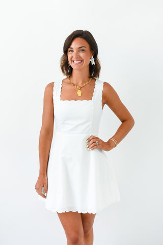 Clean Slate Cutie Scalloped Dress