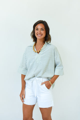 Fresh Start Stripe Top