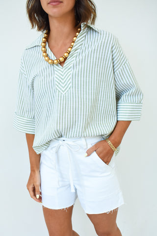Fresh Start Stripe Top