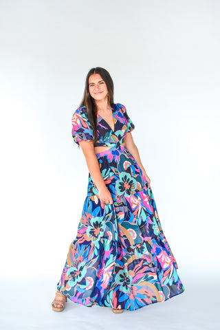 You Go Girl Printed Maxi Dress