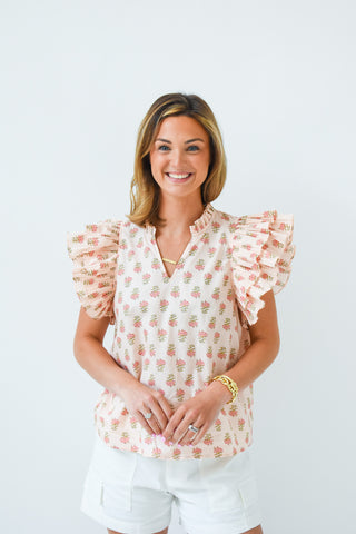 Just Peachy Printed Top