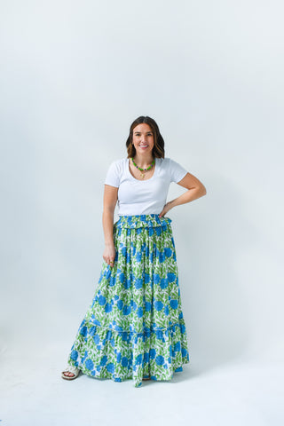 Charleston Ruffle Maxi Skirt