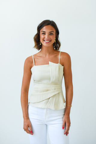 Class Act Pleated Bow Top