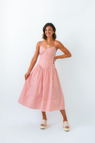 Sweet Stripes Midi Dress
