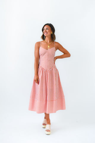 Sweet Stripes Midi Dress